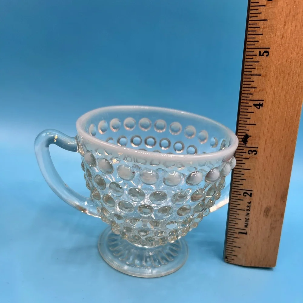 Moonstone Opalescent Hobnail Sugar Anchor Hocking